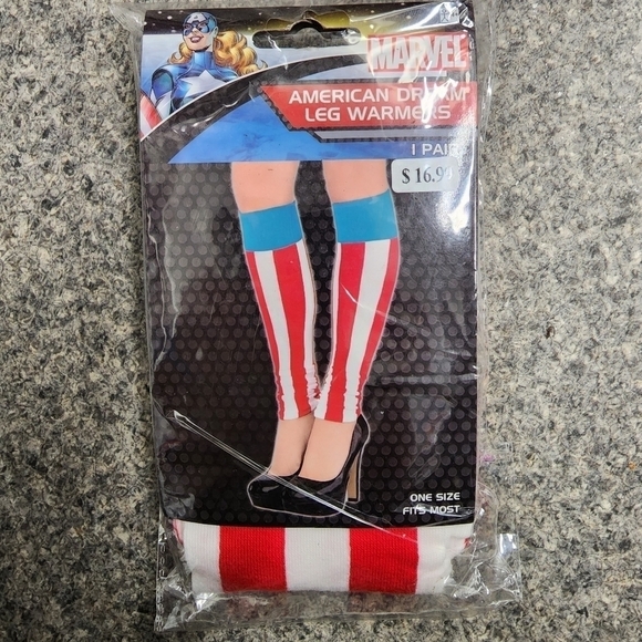 Marvel Accessories - NWT Marvel American Dream Leg Warmers Halloween Costume Cosplay Women's OS New